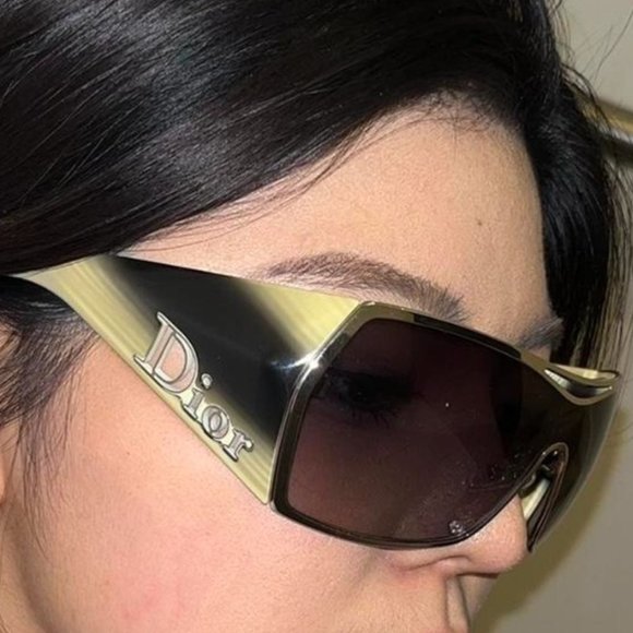 RARE Christian Dior Guacho Shield Sunglasses Early 2000's Retro Dio Sunnies - Picture 13 of 14
